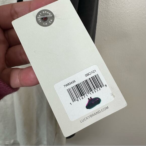 NEW Lucky Brand Graphic T-Shirt Womens M Journey Don’t Stop Believin Raglan - Picture 5 of 7